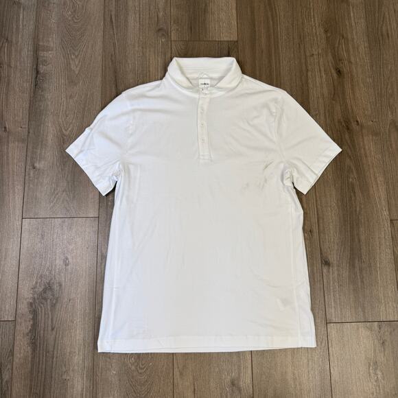 J.Crew Performance Polo Shirt Mens L White Pullover Coolmax Short Sleeve Stretch - Picture 3 of 8